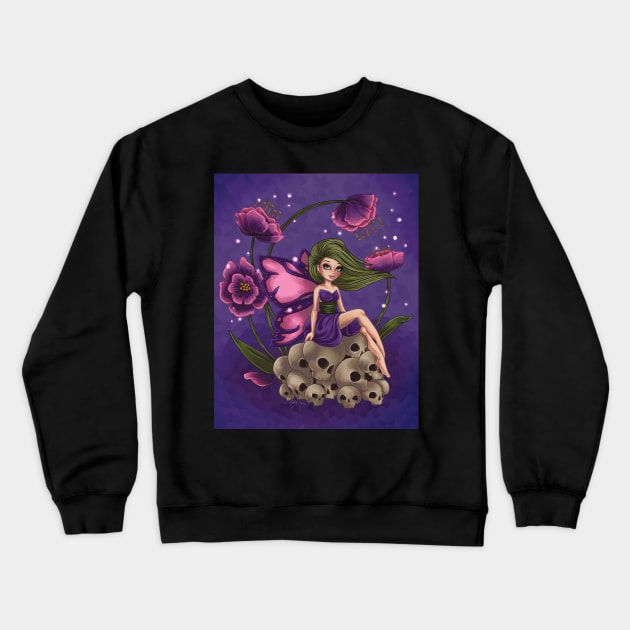 Skulls and Faeries Crewneck Sweatshirt by thewickedmrshicks